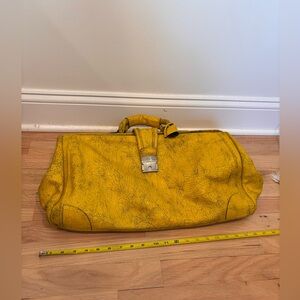 Maria Bonita yellow leather doctors bag
